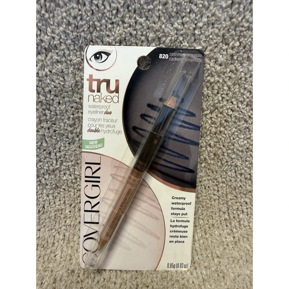 Covergirl‎ Tru Naked Waterproof Eyeliner Duo 820 Cashmere Espresso NOS